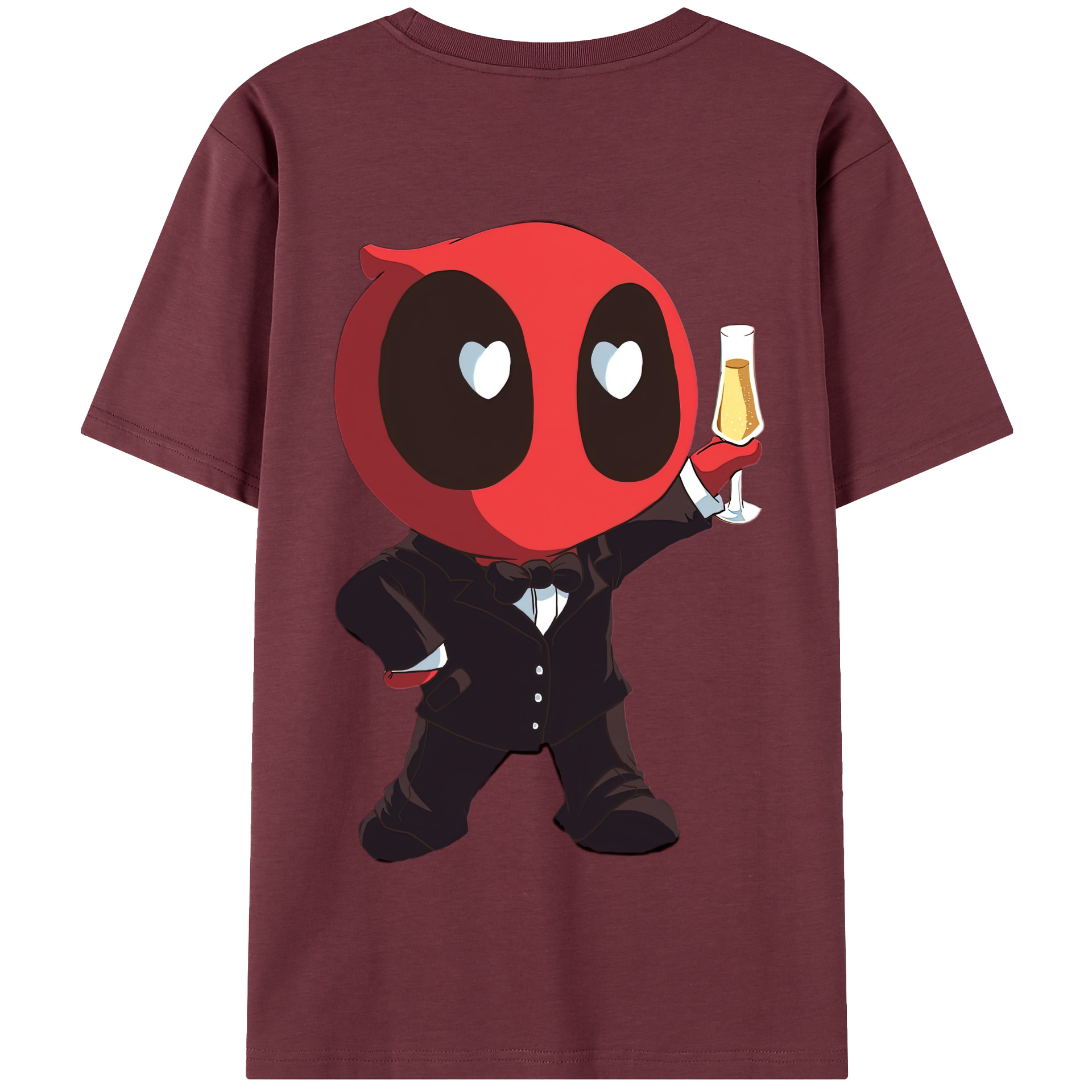 （画像用） Deadpool デッドプール 綿100％半袖Tシャツ（背面プリント）